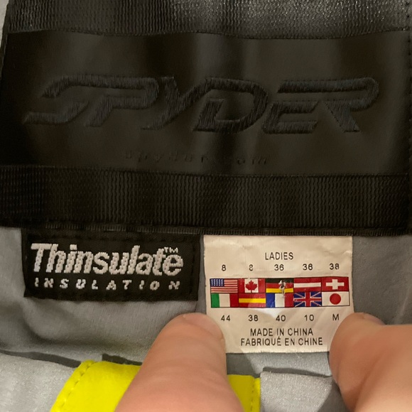 Spyder XTL Thinsulate Winger Snow Ski Pants Neon Green Women Size 8 - Picture 2 of 12